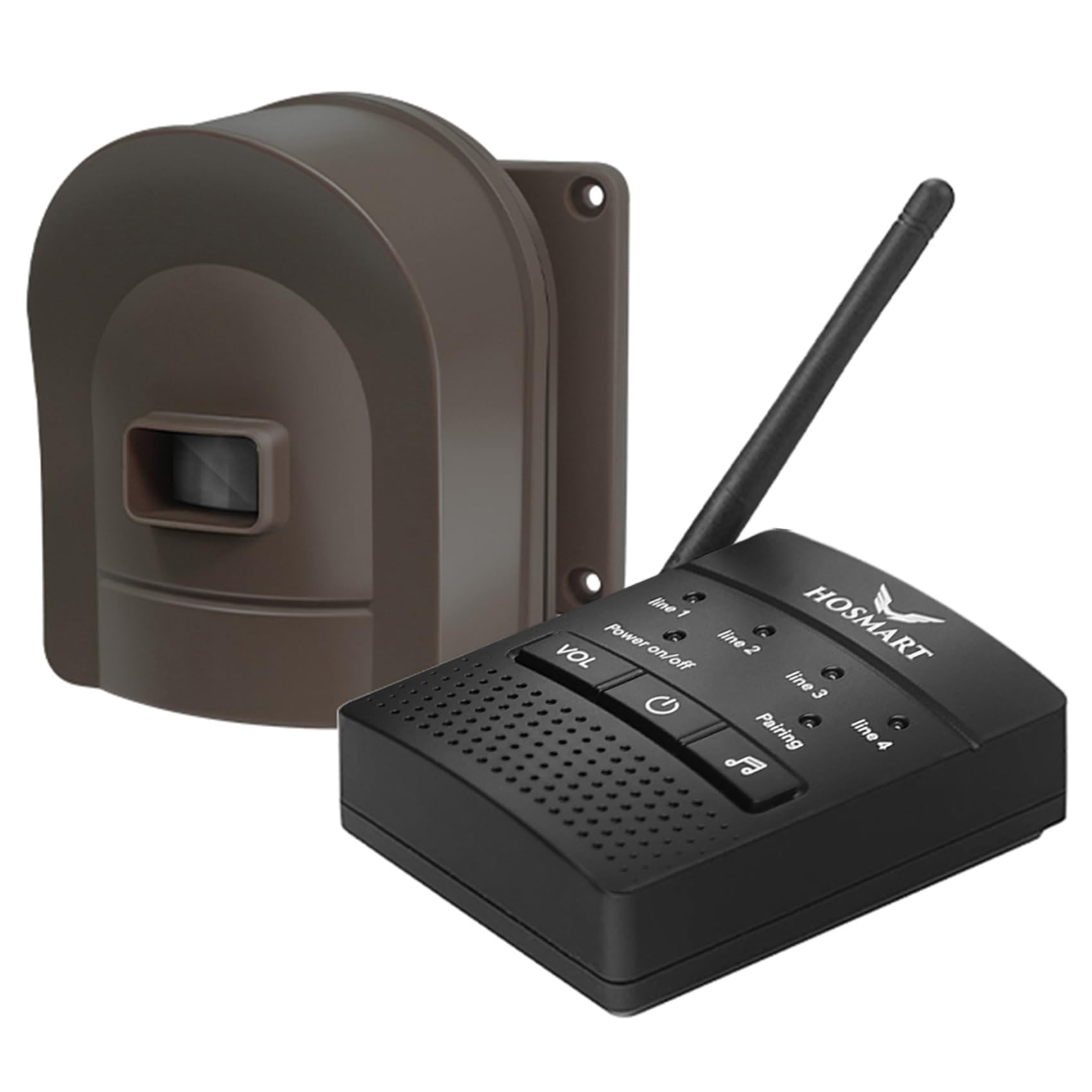 Hosmart 1/2 Mile Wireless Driveway Alarm Sensor System and Weatherproof Driveway Sensor Alert System, Motion Sensor and Detector for Outdoor and Protection