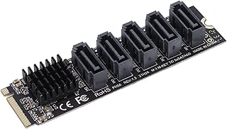 PH56 M2 PCIE Hard Disk Expansion Adapter Card, 5 Port Hard Disk Expansion Adapter Card Support PM Function Computers Accessories