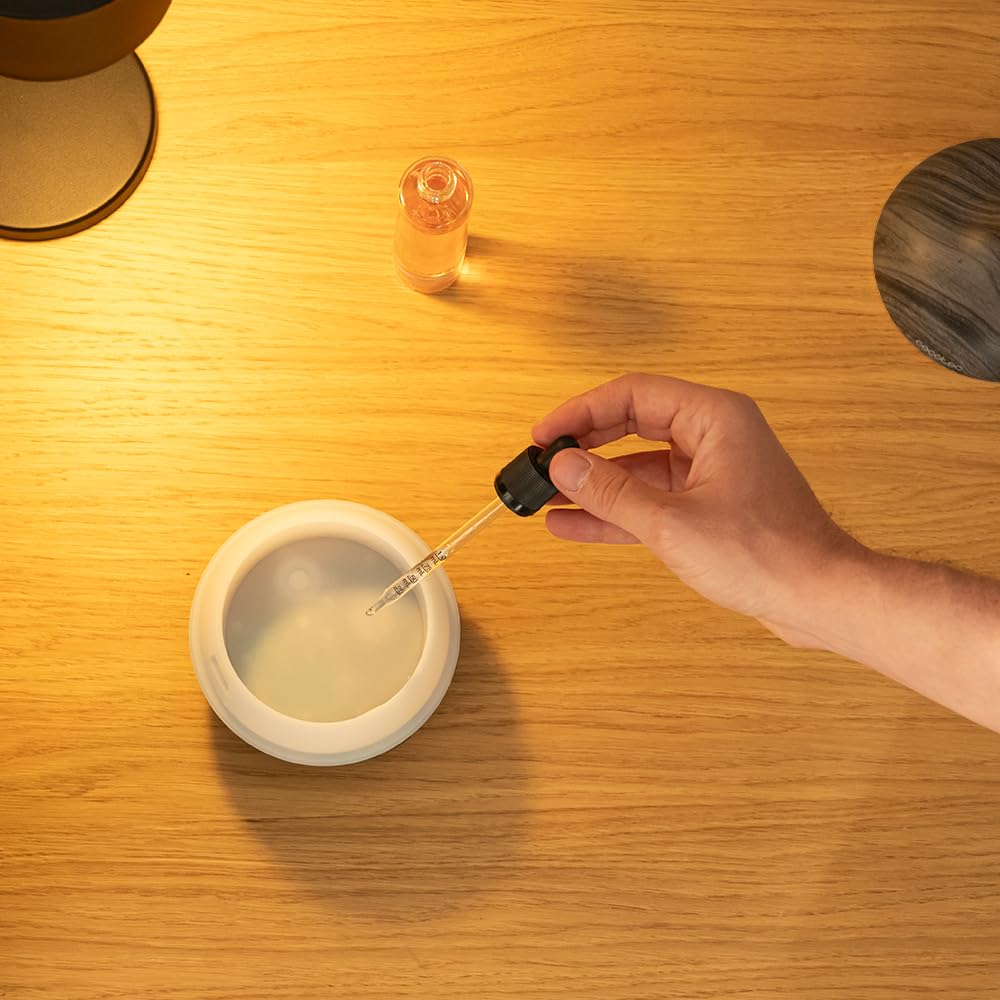 Cecotec Umidificatore Ambiente Ultrasuoni con Diffusore Aromi Pure Aroma 150 Yin Grey. Serbatoio 150ml, 7 Colori LED Regolabili, Timer 3h, Ultra-Silenzioso, Aromaterapia, Facile da Pulire