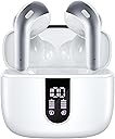 TAGRY Bluetooth Headphones True Wireless Earbuds 60H Playback LED Power Display Earphones with Wireless Charging Case IPX5 Waterproof in-Ear Ear buds with Mic for TV Smart Phone Laptop Computer Sports