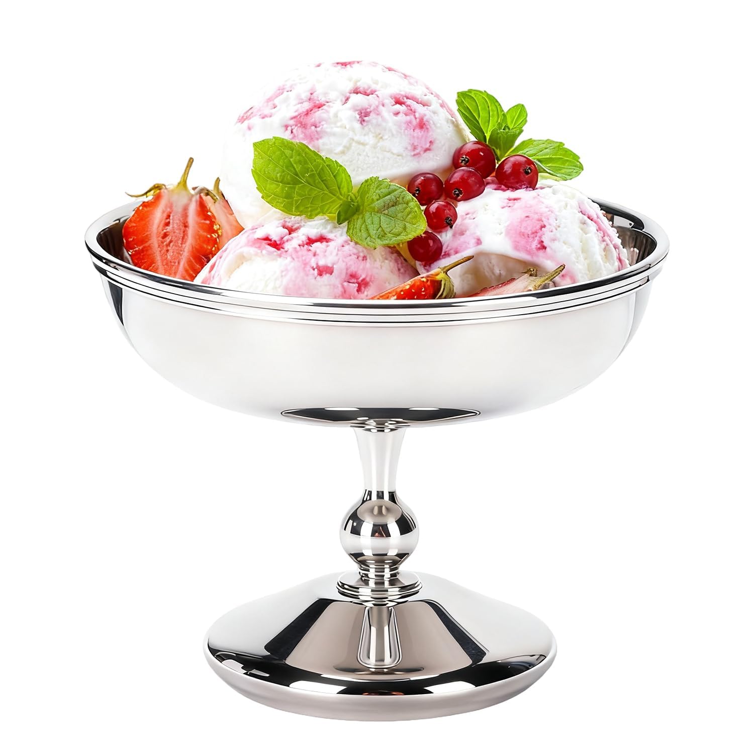 Taza de Helado, Tazones de Postre para Servir de Acero Inoxidable Tazas Tazones de Salsa Yogur Con Patas Tazas de Dulces para Ensalada Fiesta de Pudín de Frutas (#1)