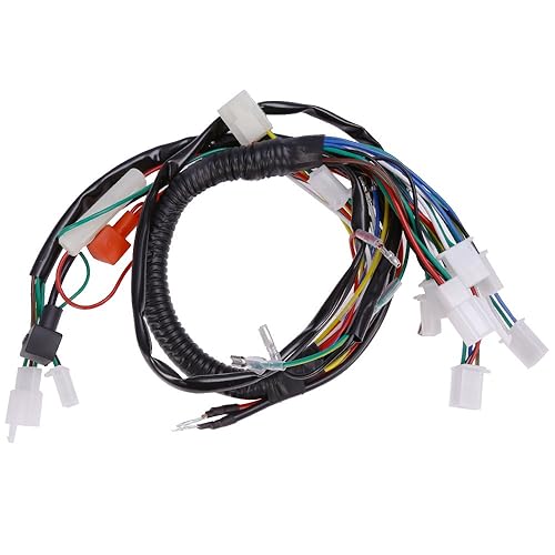 Anxingo Arnés de Cableado de Arranque Eléctrico Quad Arnés Completo Compatible con ATV UTV Quad Chino 4 Ruedas 50cc 70cc 90cc 110cc