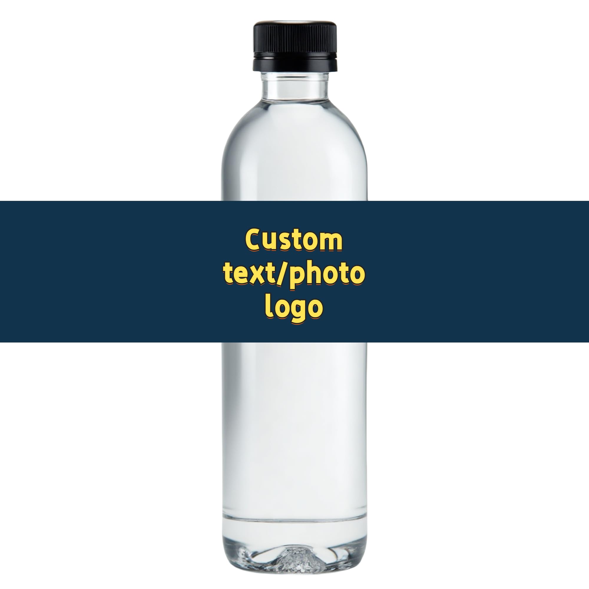 Custom Water Bottle Labels Personalized Water Bottle Labels Custom with Logo/Text/Photo/Qr Code – Waterproof Sticker Wrappers for Weddings, Parties,