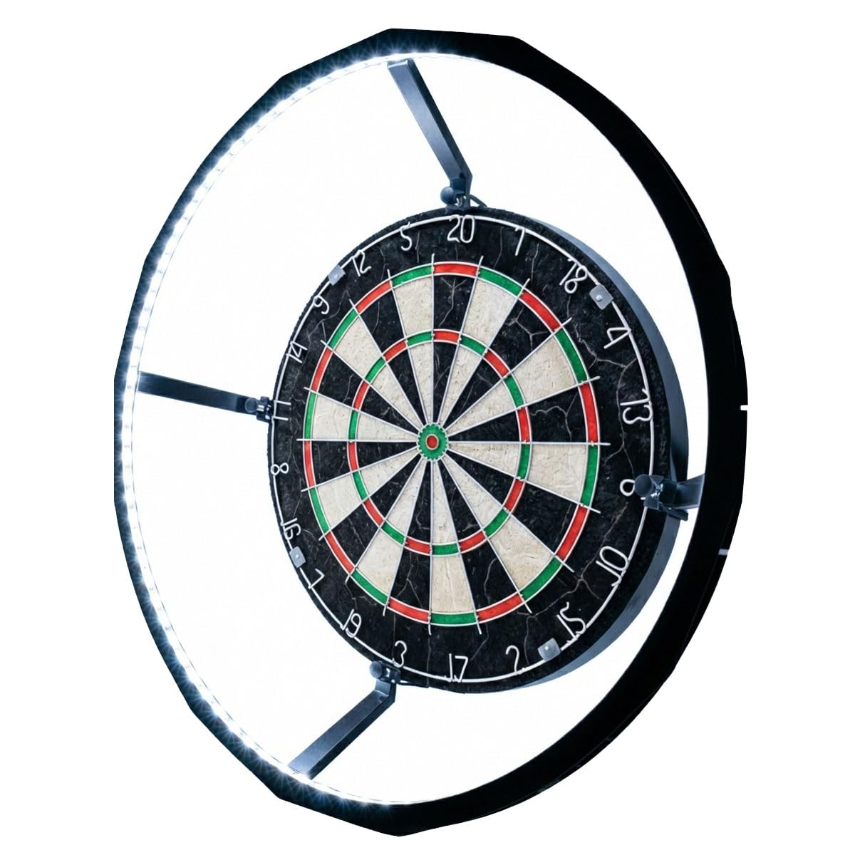 Eclairage Cible Flechette LED 360°, Éclairage Ultra‑Brillant et sans Ombre, Fixation Simple par Clips, Installation Rapide, Lumiere Cible Flechette Parfait pour Salles de Jeux et Clubs
