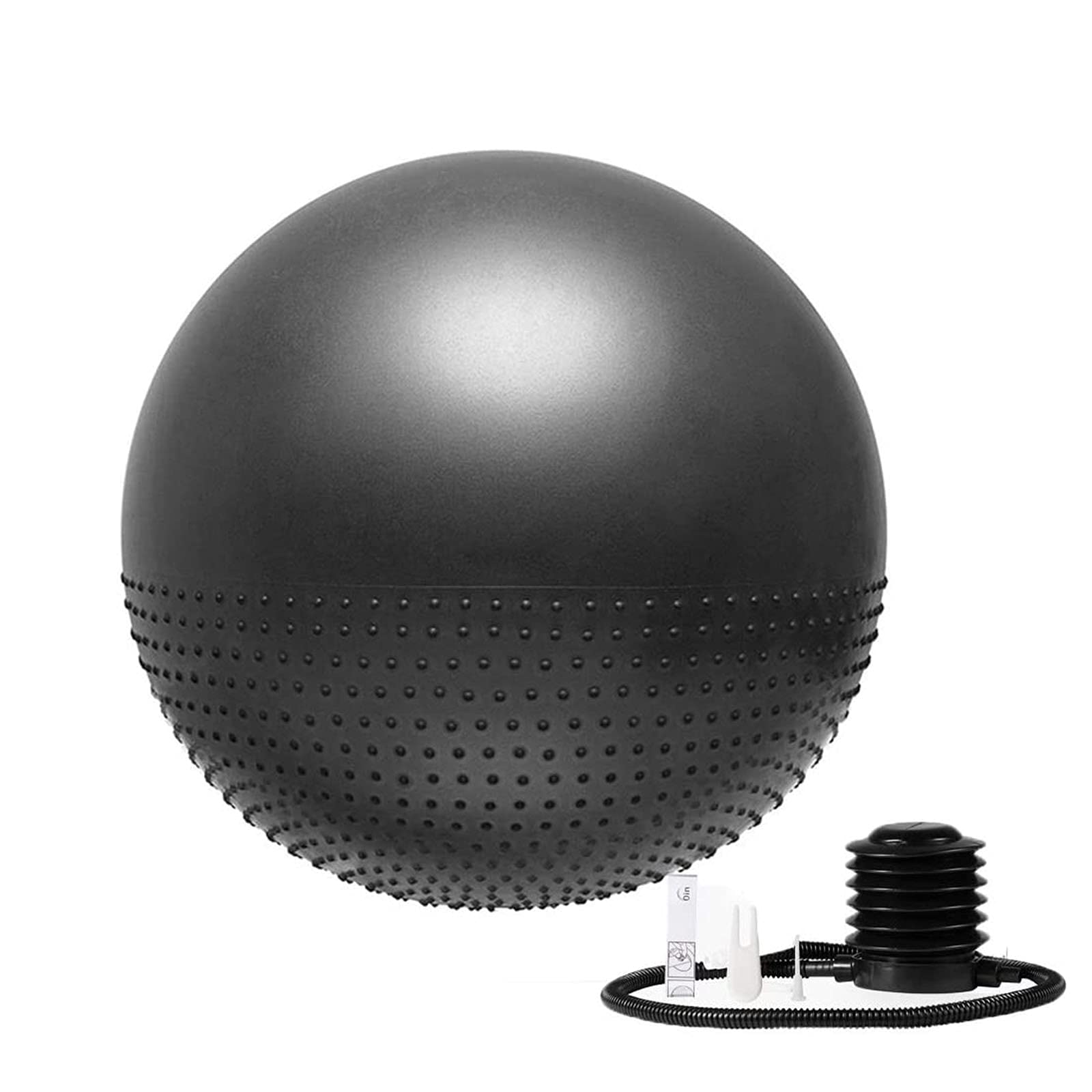 Esercitazione Palla Esercizio Palla Palestra Palla 65 cm Massaggio a Sfera Svizzero con Pompa Anti-Burst Pilates Palla Yoga per Gravidanza Ufficio Equilibrio Sedia Fitness,Nero