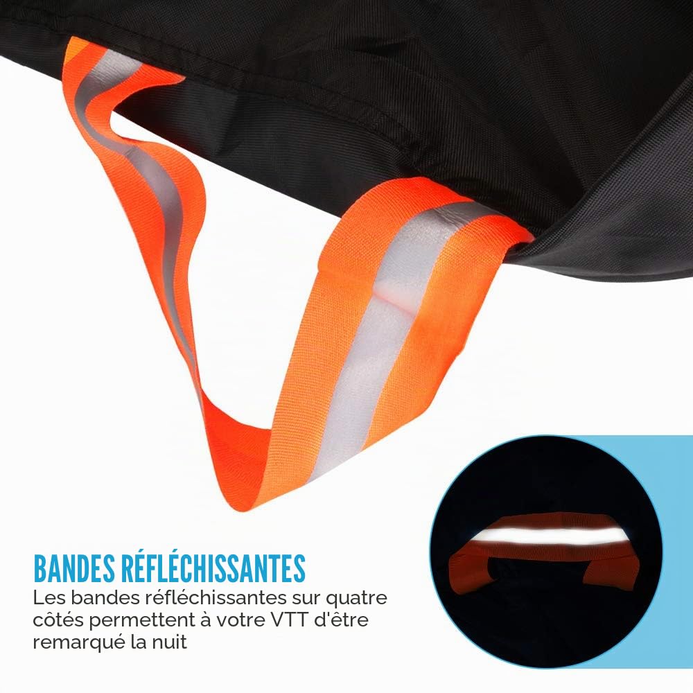 Housse pour VTT imperméable pour Polaris Sportsman Yamaha Grizzly Honda FourTrax Kawasaki KFX Longueur de la Roue jusqu'à 210cm