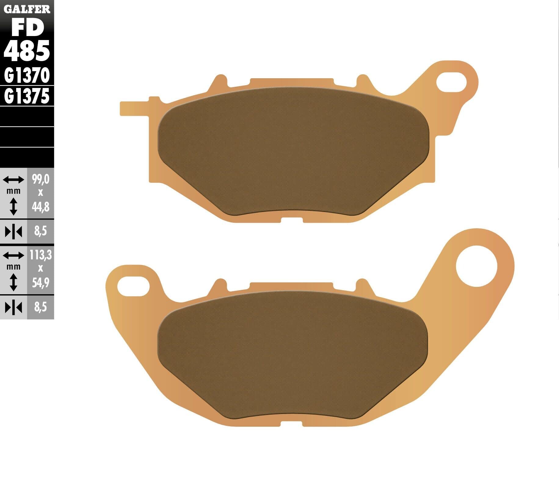 Amazon.com: Galfer HH Sintered Ceramic Brake Pads (Front G1375