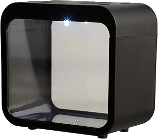 Generic Pequeno Aquário Betta: Mini Tanque De Peixes Aquário Desktop Pequeno Aquário De Paisagem Ecológica Com Luz Para Peixes Dourados Betta 5 “× 4. 7×3