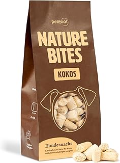 petifool Nature Bites Coconut | Natural Dog Snack | Coconut, Banana and Apple | No Artificial Additives | Grain Free | Vegan | 200 g | Made in Germany product image