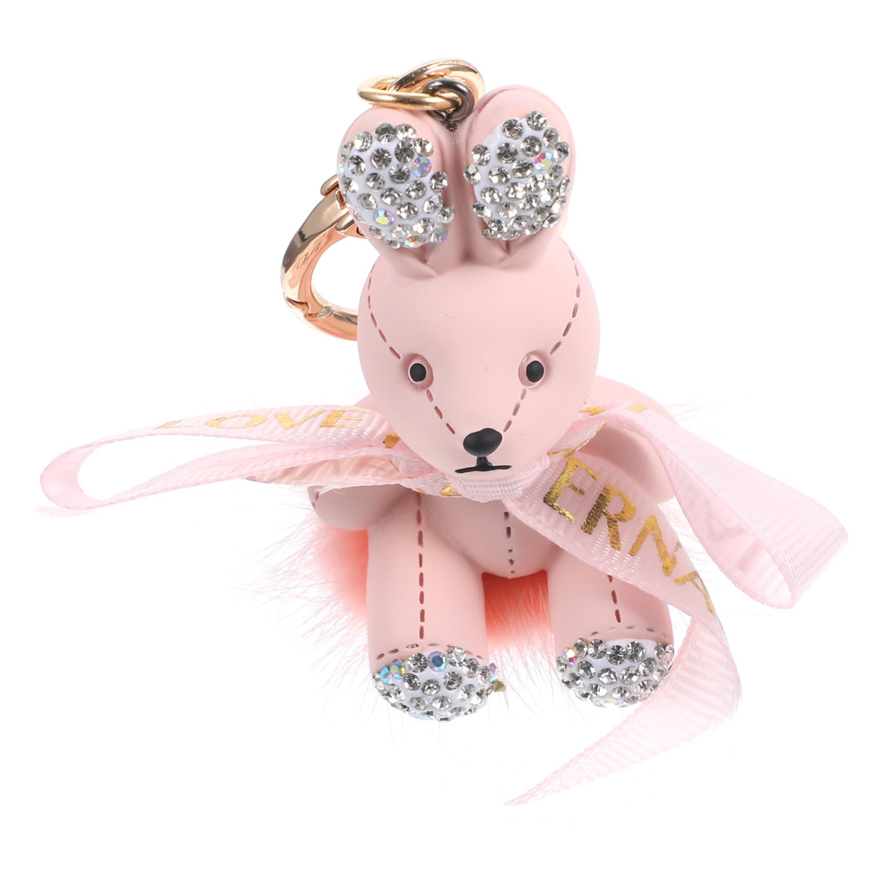 GALPADA 4piezas Llaveros De Conejo Pompón Colgante Decorativo De Conejo Adorable Para Claves y Accesorios De Bolsos Para Amantes De Animales