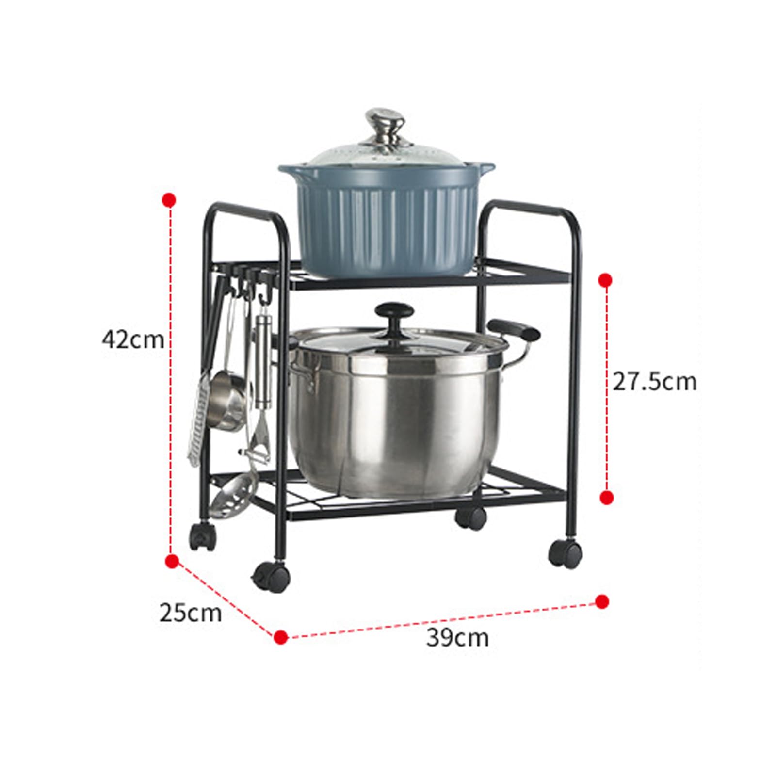 Portapentole Portapentole e padelle Organizer per pentole e padelle Organizer per pentole e padelle Pentole Organizer per pentole,2 Tier