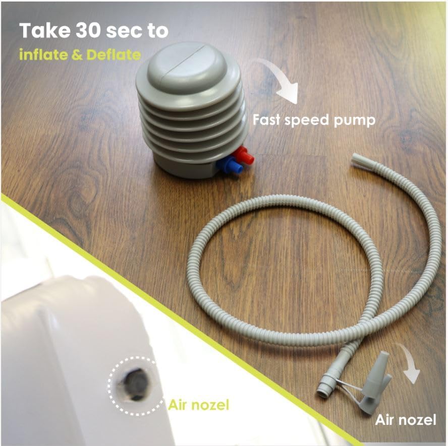 bblüv - Mät - Toddler Air Mattress with Sides- Inflatable Toddler Bed for Travel- Toddler Cot with Air Pump & Travel Bag, Non-Slip, Leak Proof