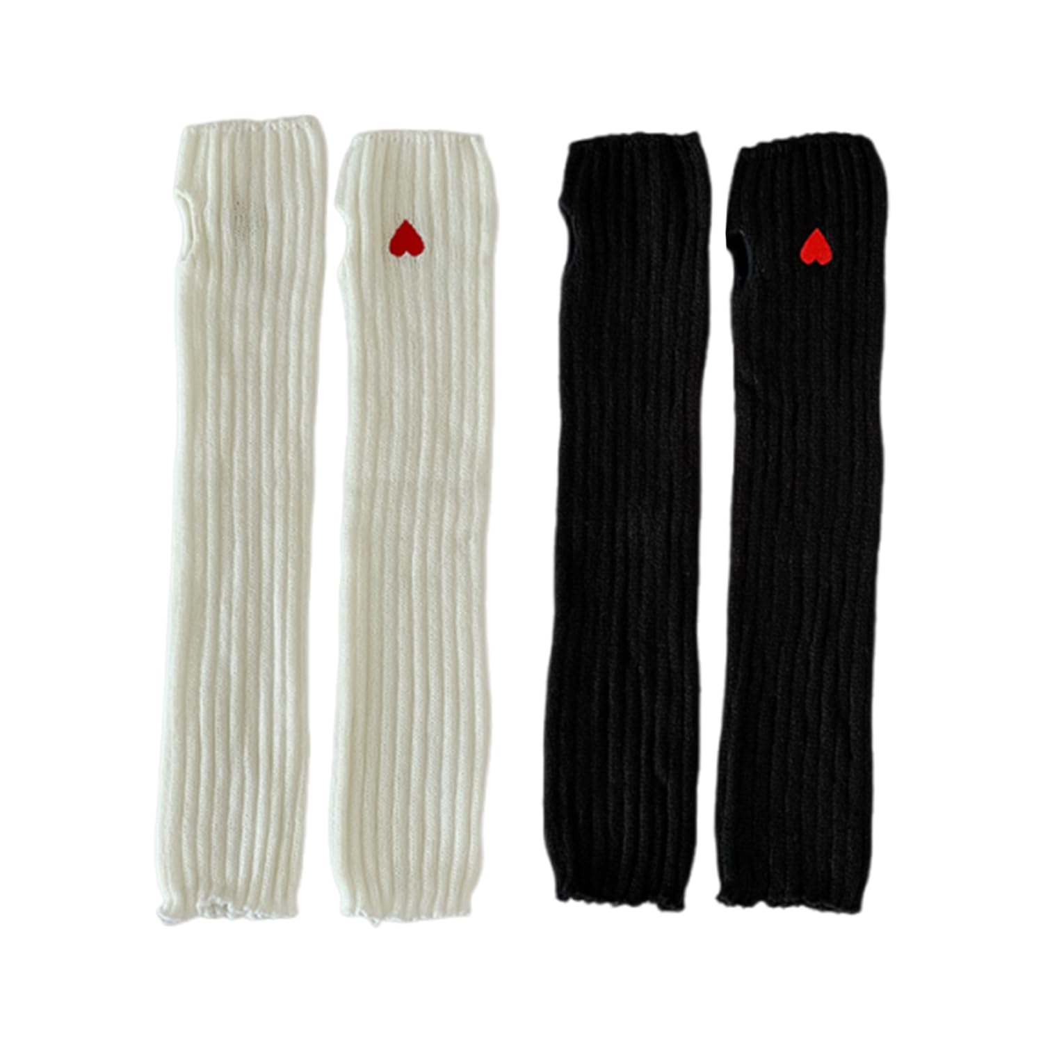 2 Pairs Of Knitted Gloves, Arm Warmers, Long Fingerless Gloves, Cute And Sweet Gloves, Clothing Accessories