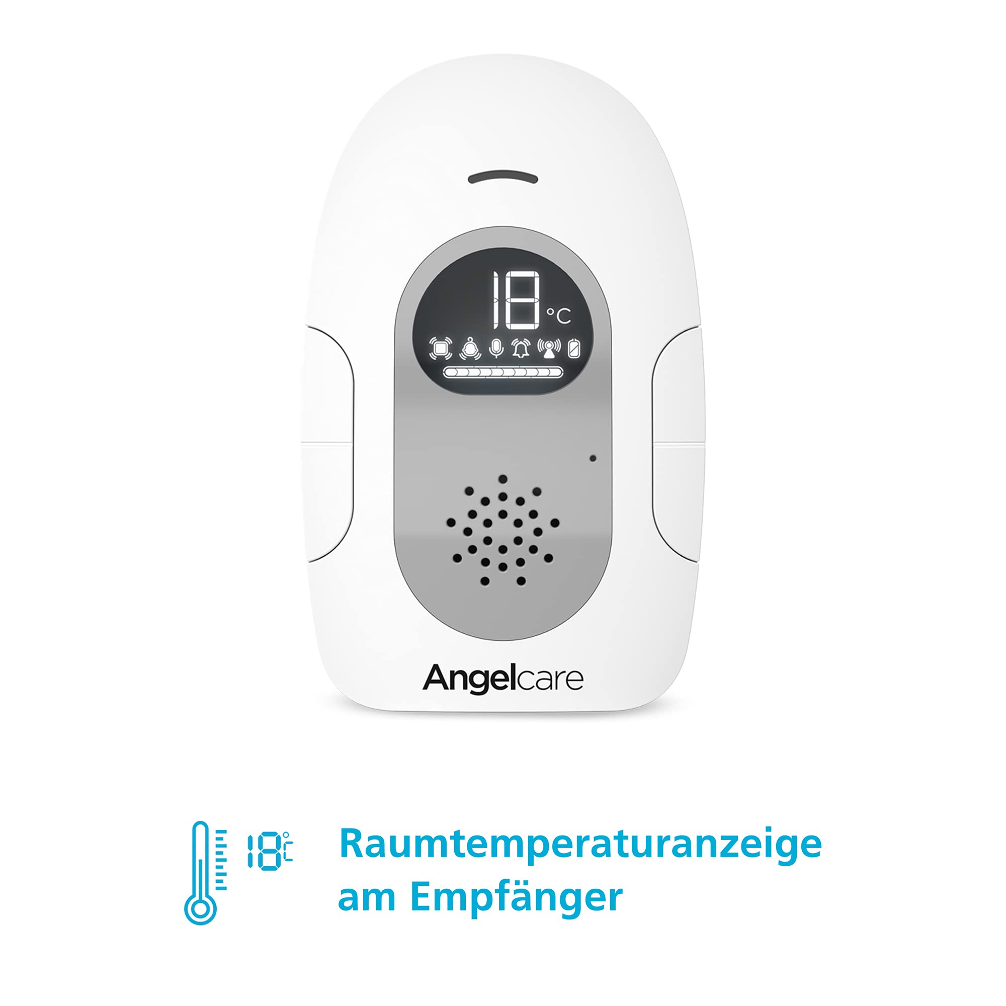 Angelcare SmartSensor Pro 2, monitoraggio 2 in 1: audio + movimento con sensori wireless, visualizzazione della temperatura ambiente