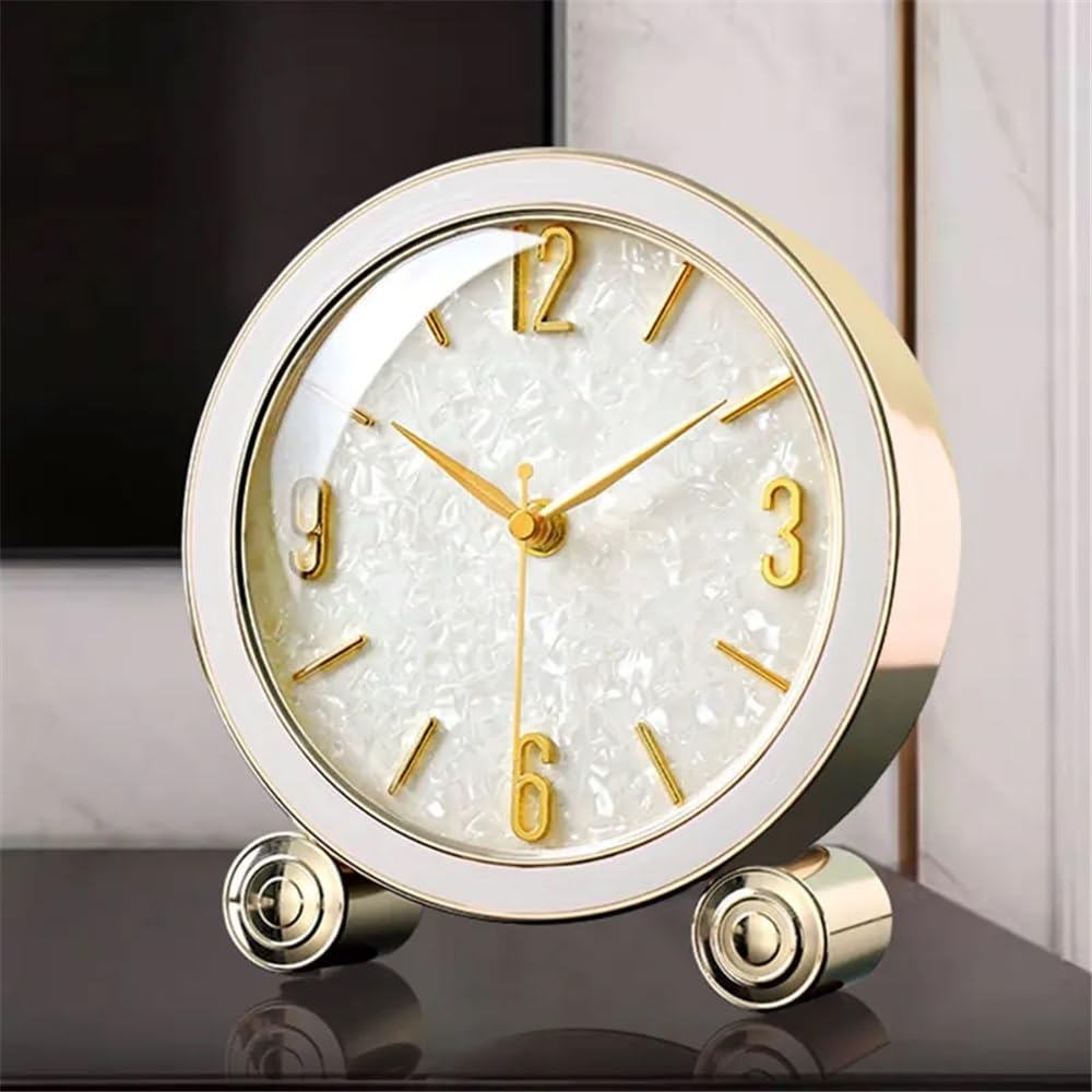 Retro Schreibtischuhr Luxus Tischuhren Wohnzimmer Moderne ruhige Schreibtisch Minimalistische Wohnkultur Retro-Stil Dekoration