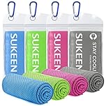 Sukeen Cooling Towels for Neck and Face (40"x12") Soft Breathable Cooling Towels for Hot Weather Workout Gym Yoga Sports Golf Sweat Instant Cold Towels