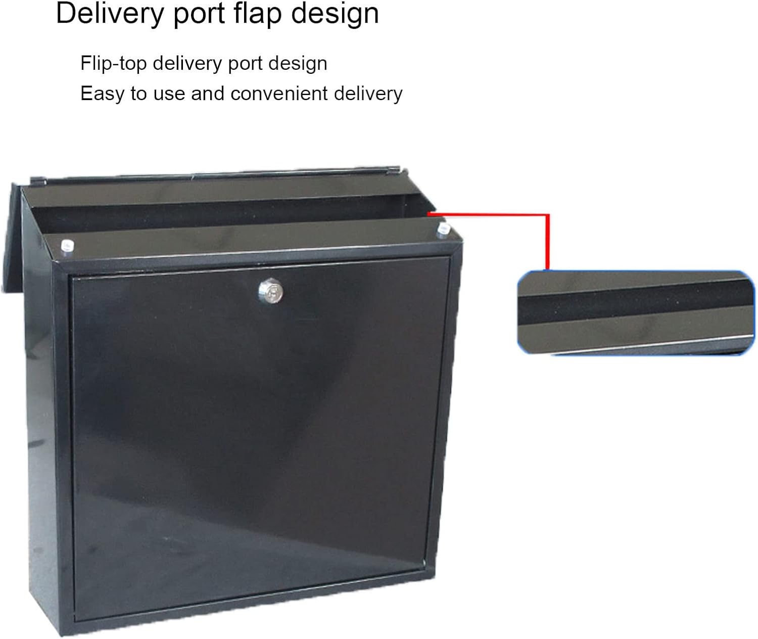 Wall Mount Mailboxes,Mailbox Wall Hanging Password Lock Letterboxes for Home Gate Patio Yard, Large Capacity Mail Box, Mailboxes for Outside (Color : Silver)