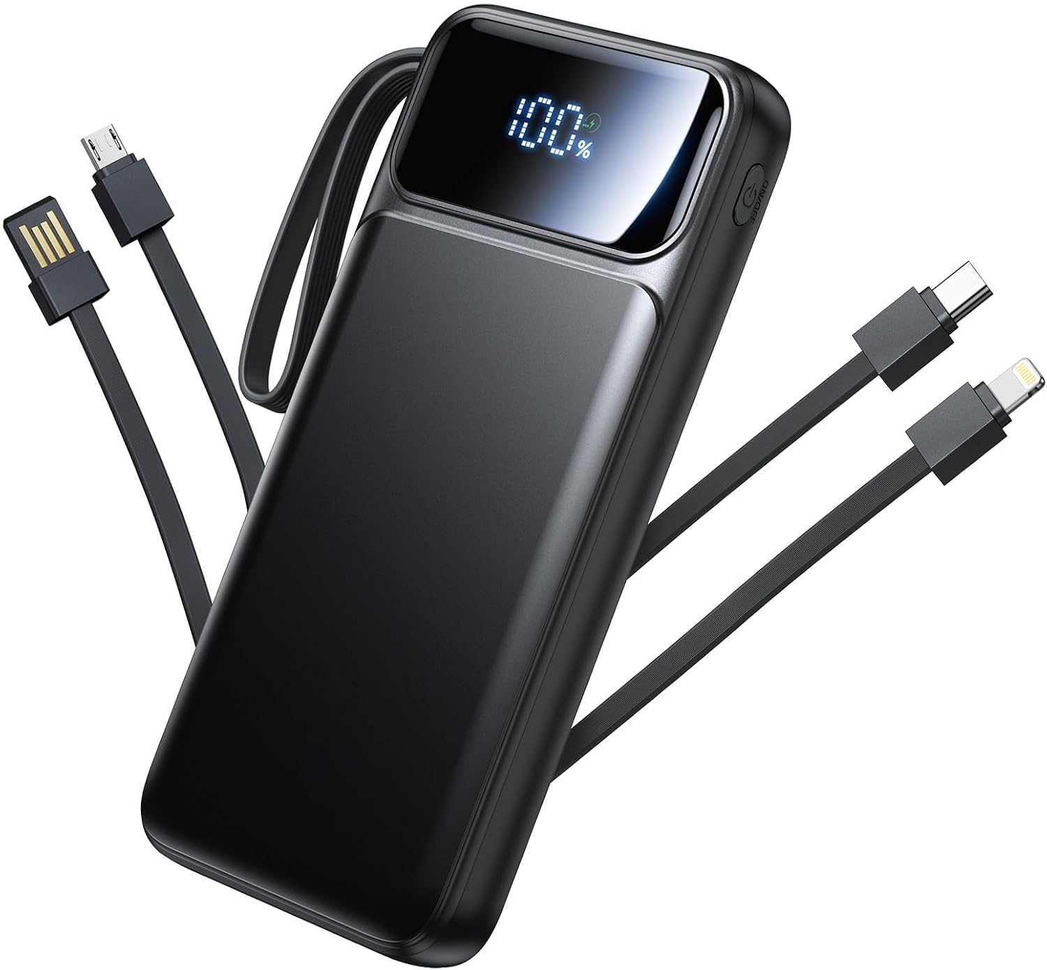 Power Bank 10000mAh, 22.5W Fast Charging Portable Charger Built-in 4 Cables