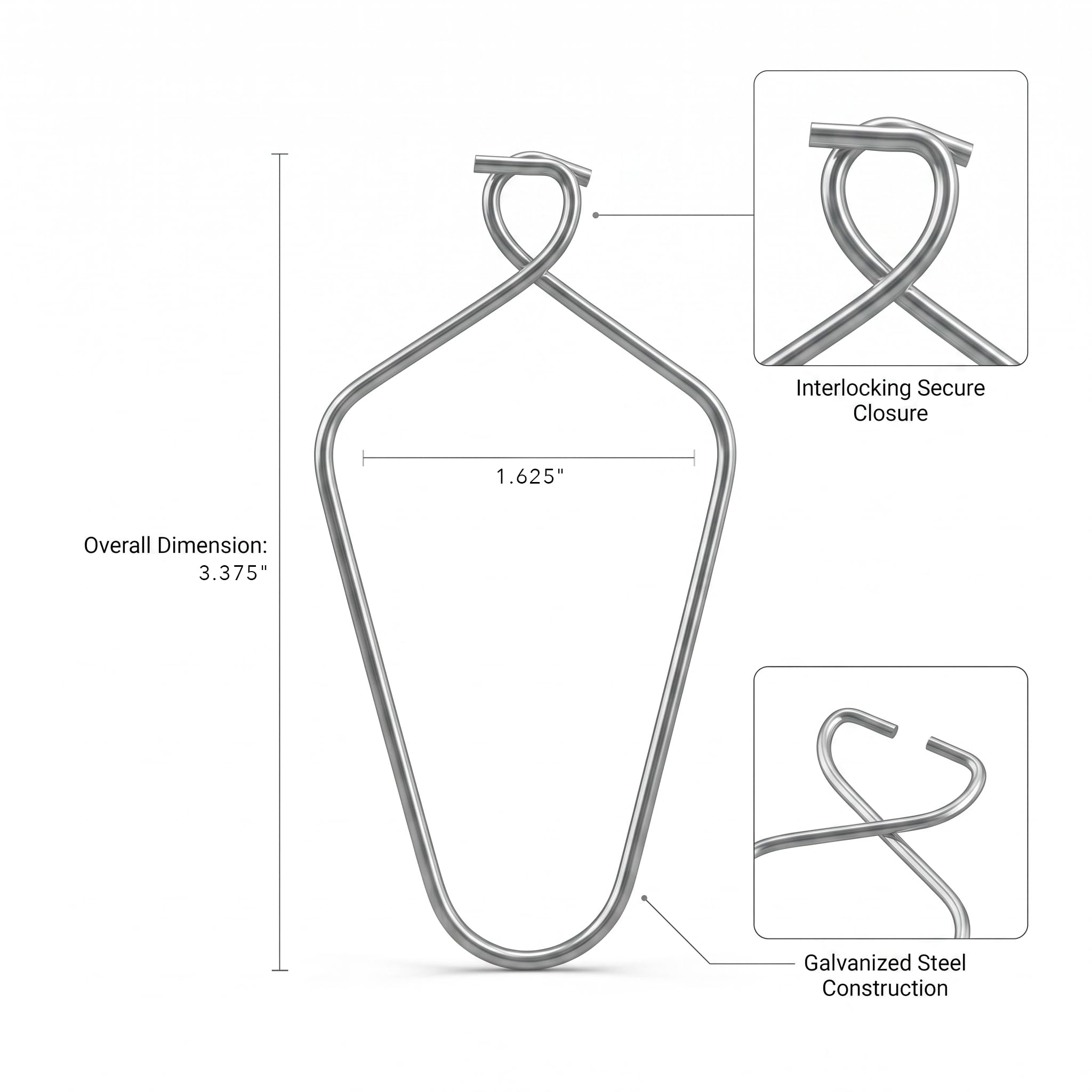 Clip Strip 100 Pack Ceiling Clip Hooks, Drop Ceiling Hanger Hooks