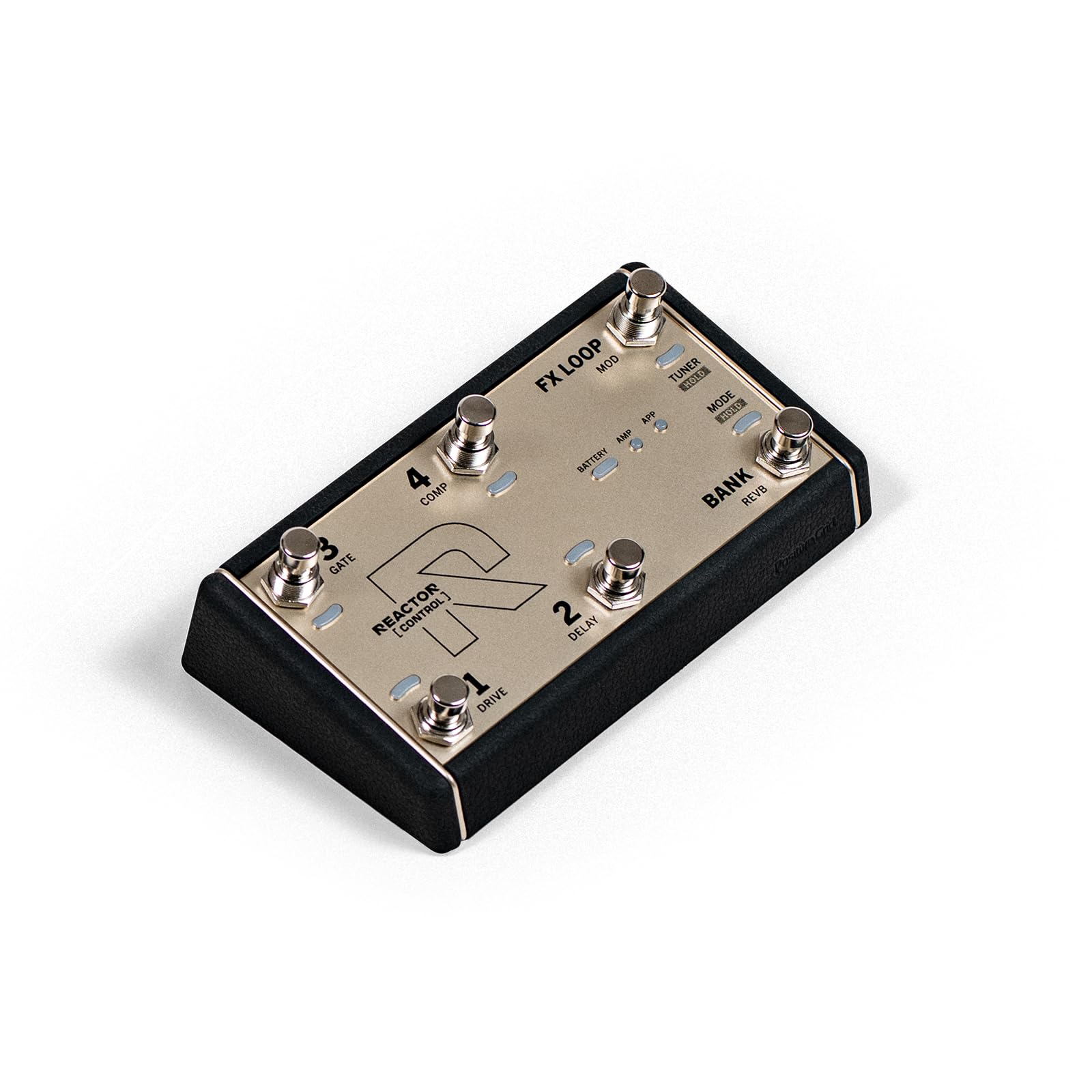Positive Grid REACTOR Control – Pédalier sans fil Officiel pour Amplis REACTOR, 6 Footswitches Acier, Bluetooth, Entrée Pédale d’expression, Batterie 40+ heures