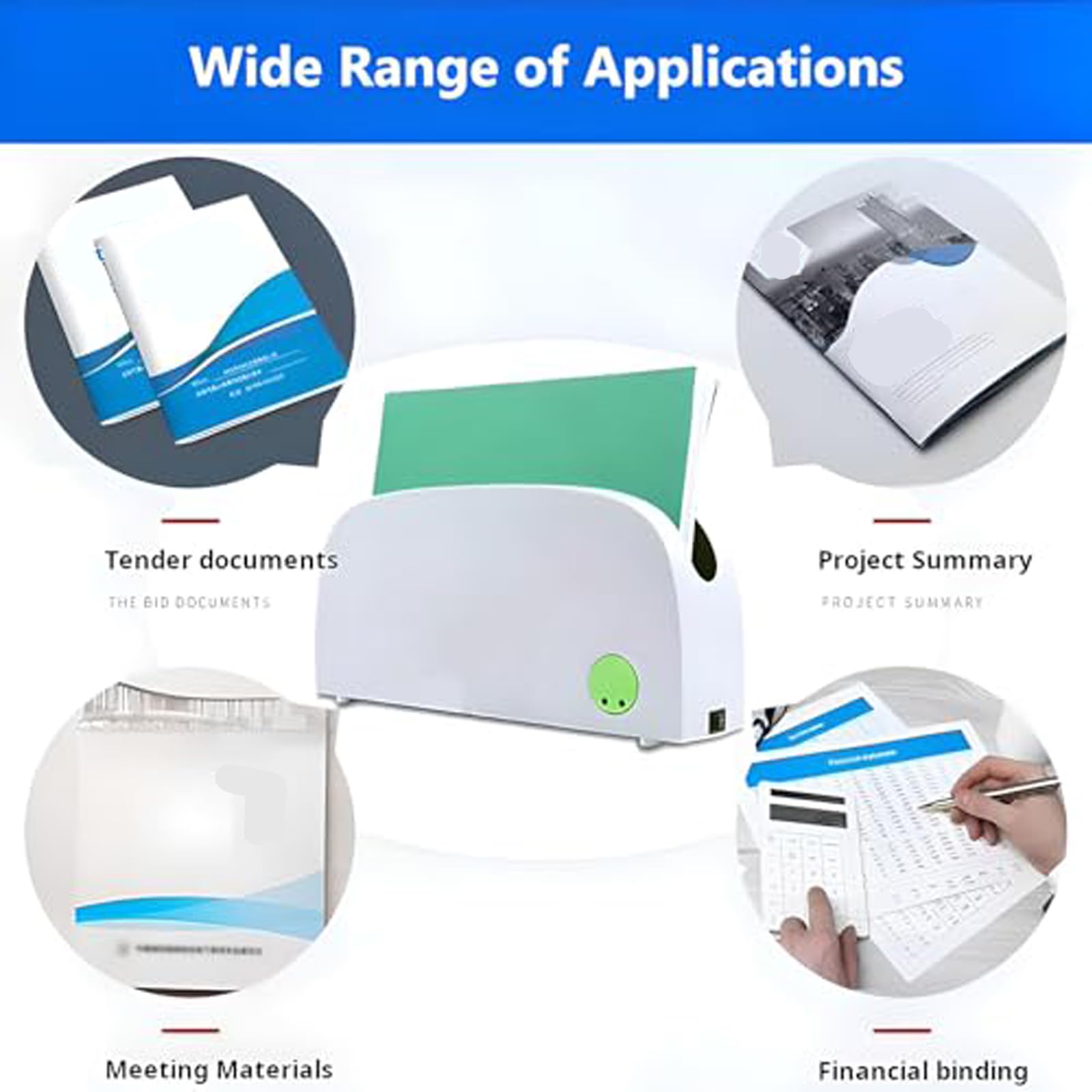 Machine À Relier Thermique, Machine À Relier Électrique Thermofusible avec Une Épaisseur de Reliure de 33 Mm, Plateau de Préchauffage Et de Refroidissement Rapide, Kit de Reliure de Crête de Livre