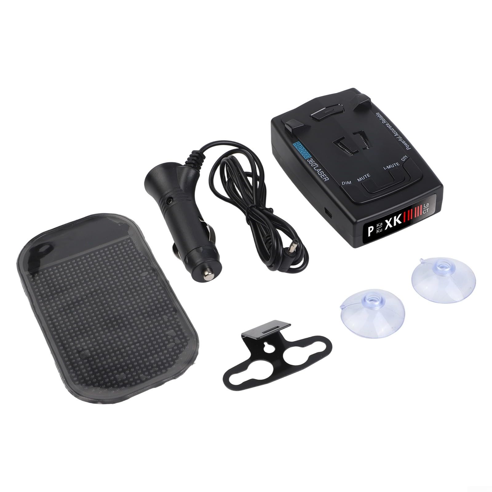 Detector con cobertura de 360 grados y alertas de voz, localizador compacto de cámaras de velocidad para automóviles de ABS para una conducción segura, compatible con todos los vehículos