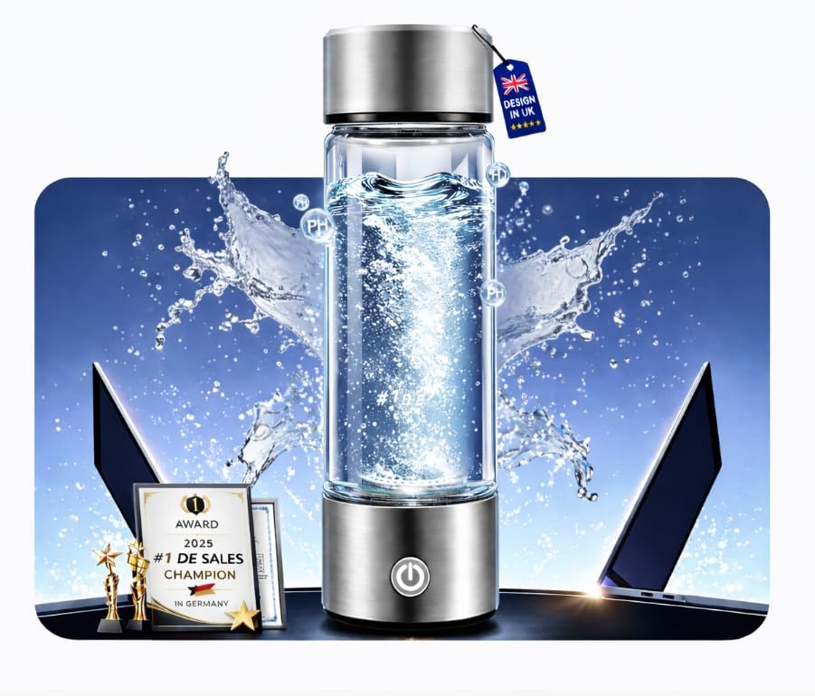 IUHFSIFS 6.0 Upgraded Hydrogen Water Bottle【3000+ PPB Viscosity】Hydrogen Water Bottle【8-Hour Hydrogen Lock】100% Leak Proof - PEM/SPE technology Hydro Water Bottle,Improve Water in 3 Min for Home