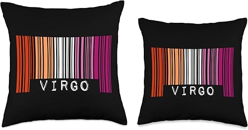 Miniatura 3 de Lesbian Virgo Barcode Pride Flag - Almohada estética con signo del zodiaco, 18 x 18 pulgadas, multicolor