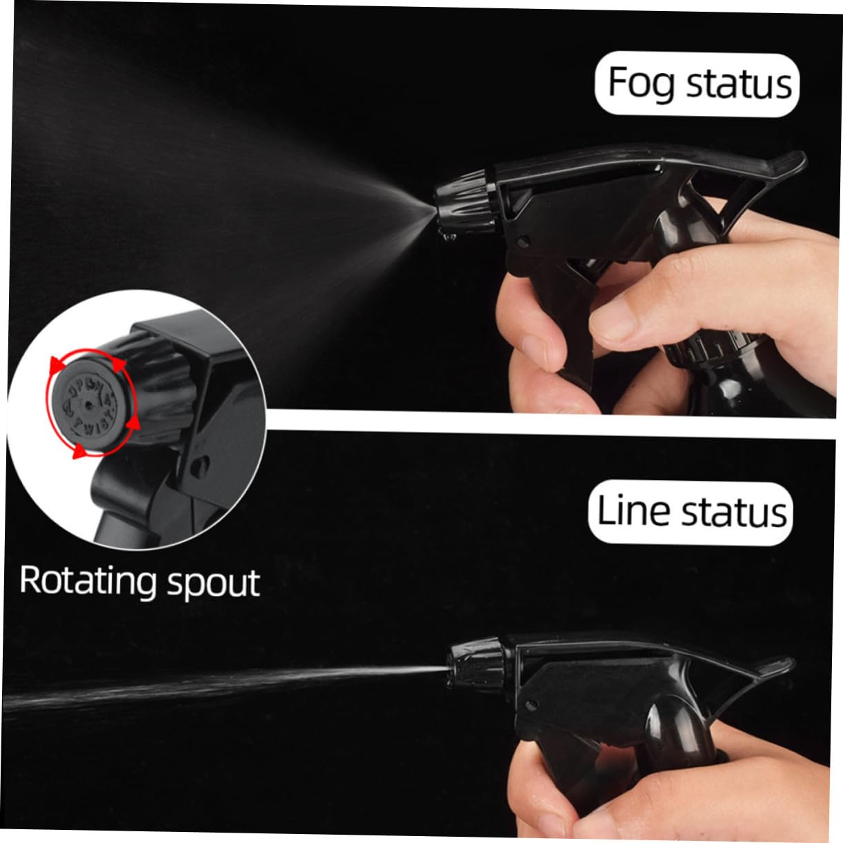 5 Stück 250ml Aluminium Sprühflaschen Schwarz mit Drehbarem Sprühkopf und Feiner Nebelzerstäuber Wiederbefüllbar für Parfüm und Make Up Wasser