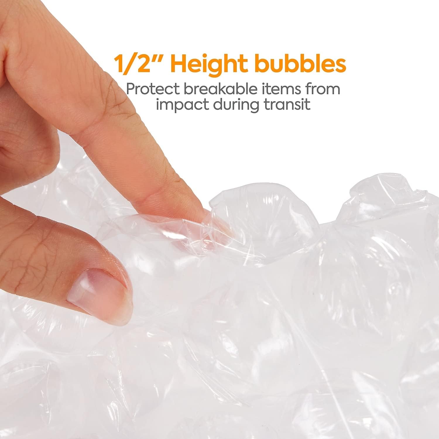 Staples Bubble Cushioning Roll, 1/2” Large Bubble, 12” x 30’, Protective Packing Wrap for Moving & Storage