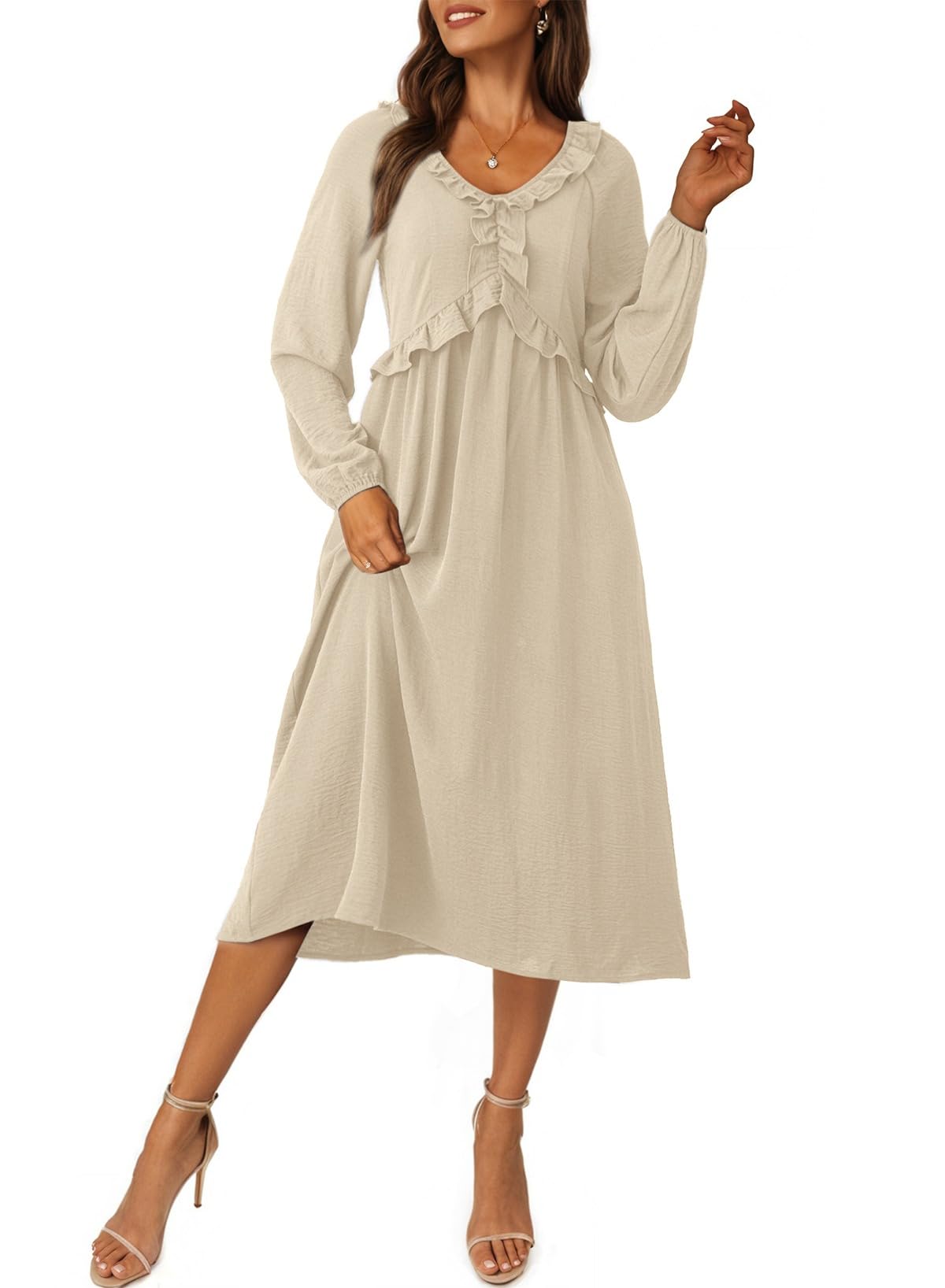 Dokotoo Maxi Dresses Fashion Clothing Fall Dresses 2025 Casual Long Sleeve Wedding Guest Sundress
