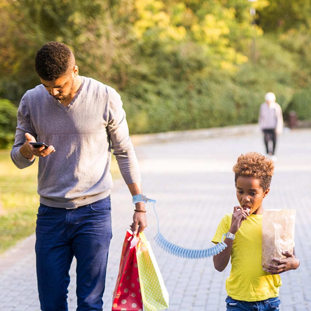 Anti Lost Wrist Link, 2M Toddler Leash with Lock Buckle & Adjustable Bracelet, Anti Lost Wrist Strap for Toddlers, Babies, Kids, Children, Boys, Girls, and Adults