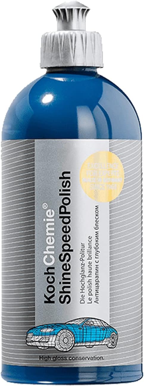 Koch-Chemie Shine Speed Polish|500ml|Fine Polishing Compound|Vehicle Detailing|Maintains and Conserves|Hand and Pad Use|For Exterior Use|For Professional Use|Since 1968|