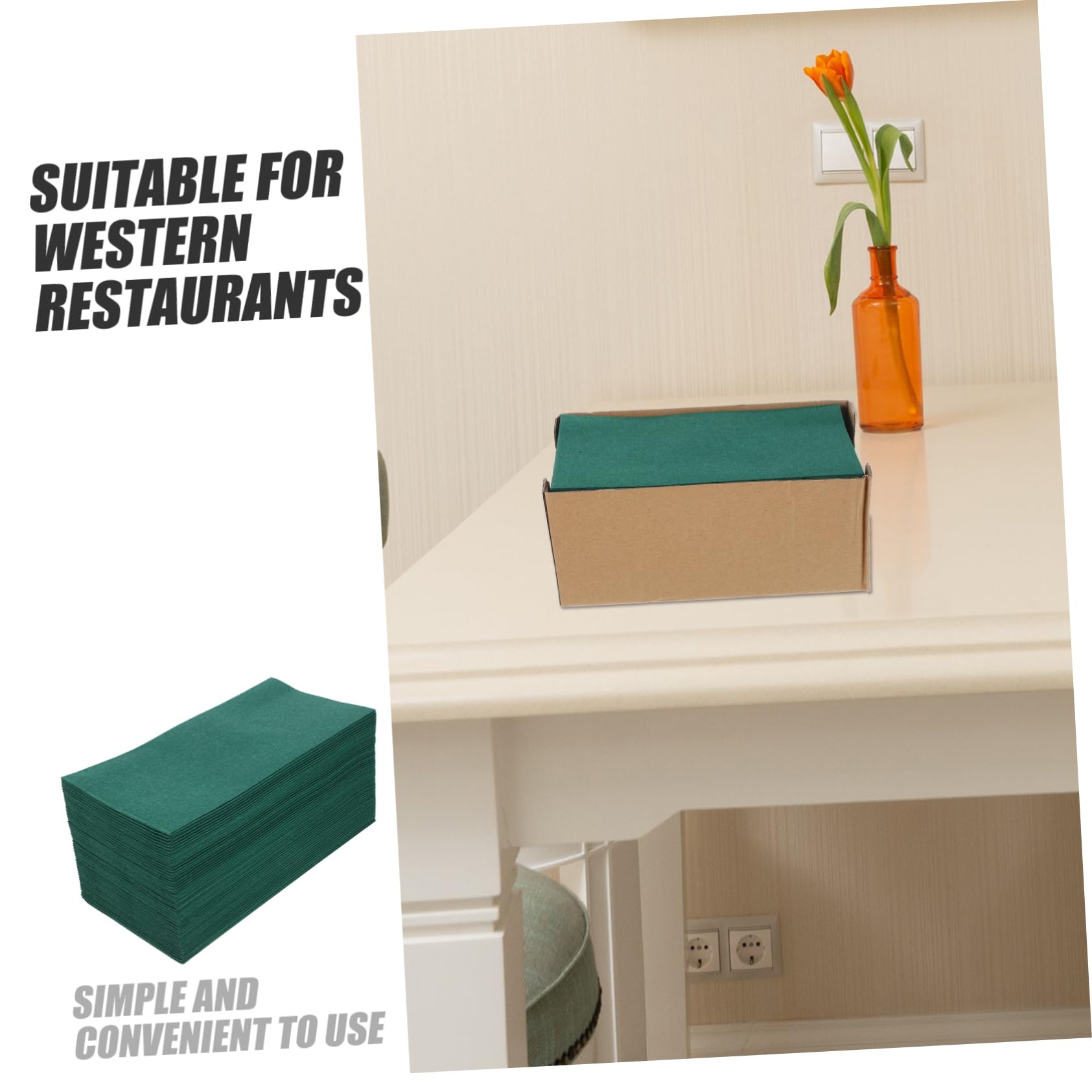 Vaguelly 50 Piezas Servilletas Desechables Elegantes Verde Absorbentes y para Bodas Fiestas Función de Manteles y Servilletas