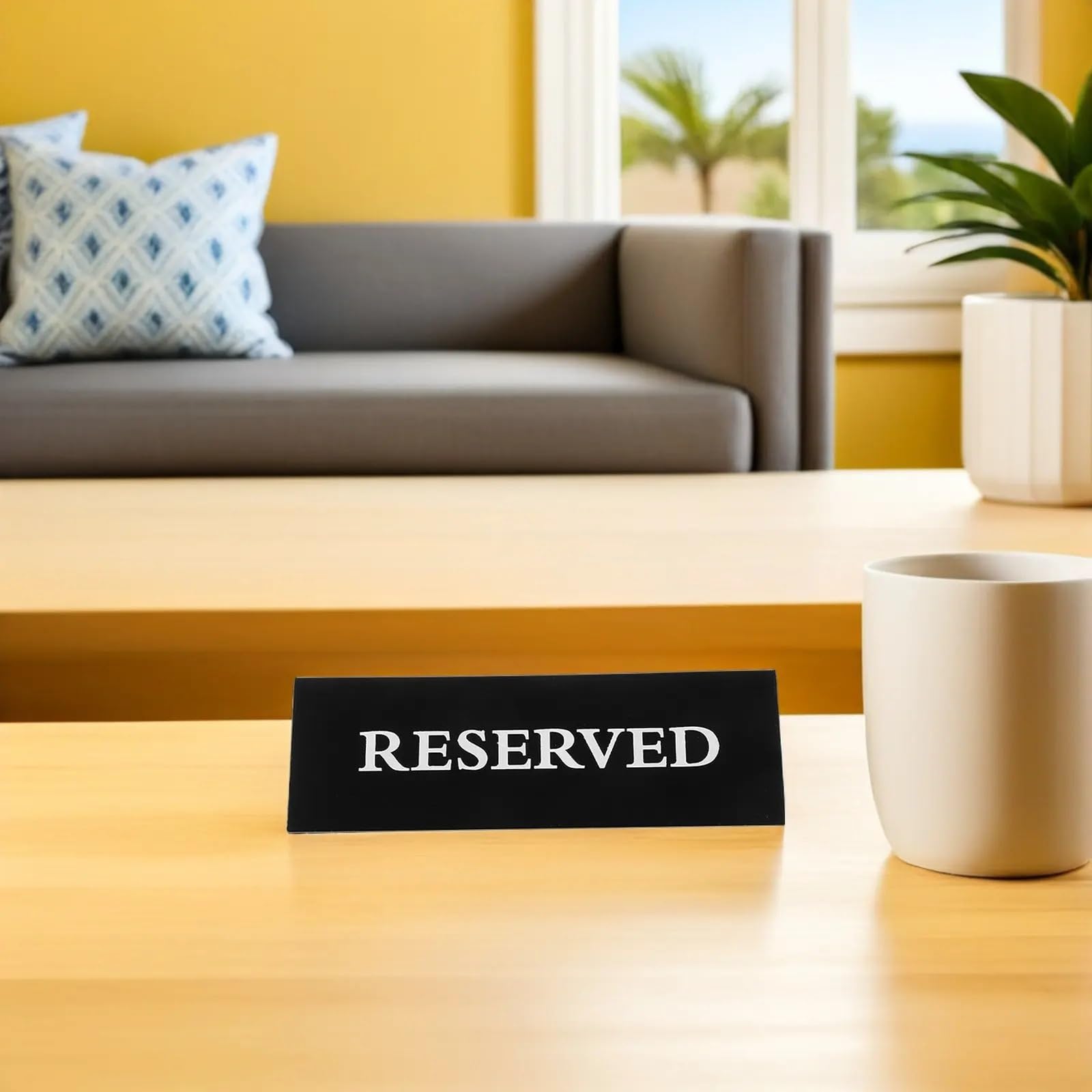 10 letreros acrílicos reservados para mesa