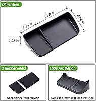 Vista 6 de TOPINSTALL Dash Center Console Tray Compatible with 2019-2025 Toyota Rav4 8'' Screen, Dashboard Storage Organizer Solid Plastic Tissue Sunglasses