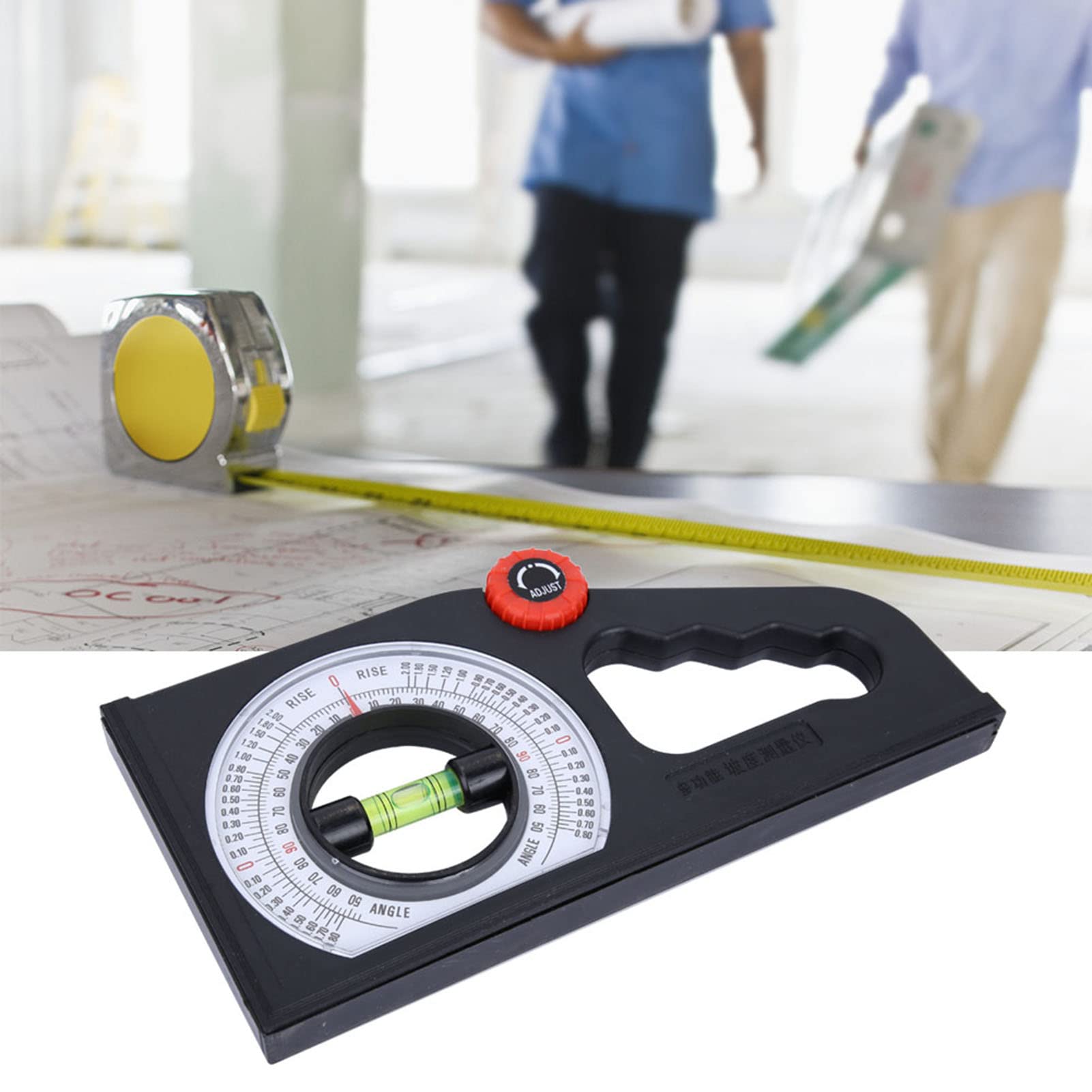 MOZUO Engineering Inclinometer, Multifunctional ABS Engineering Slope Level Meter Angle Measuring Scale Tool for Household Industrial Use (Not magnetic)