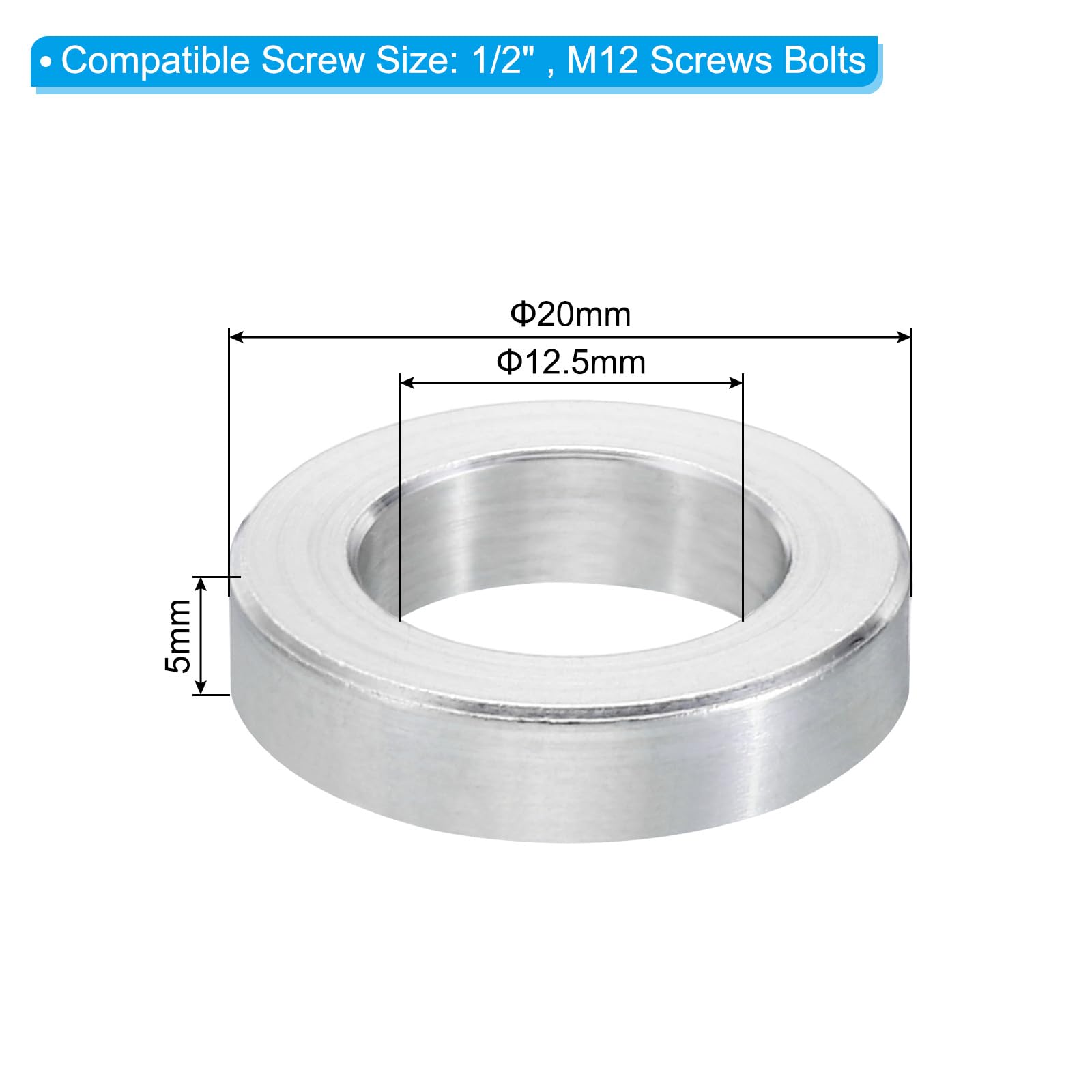 PATIKIL M12 Aluminum Spacers - Image 2