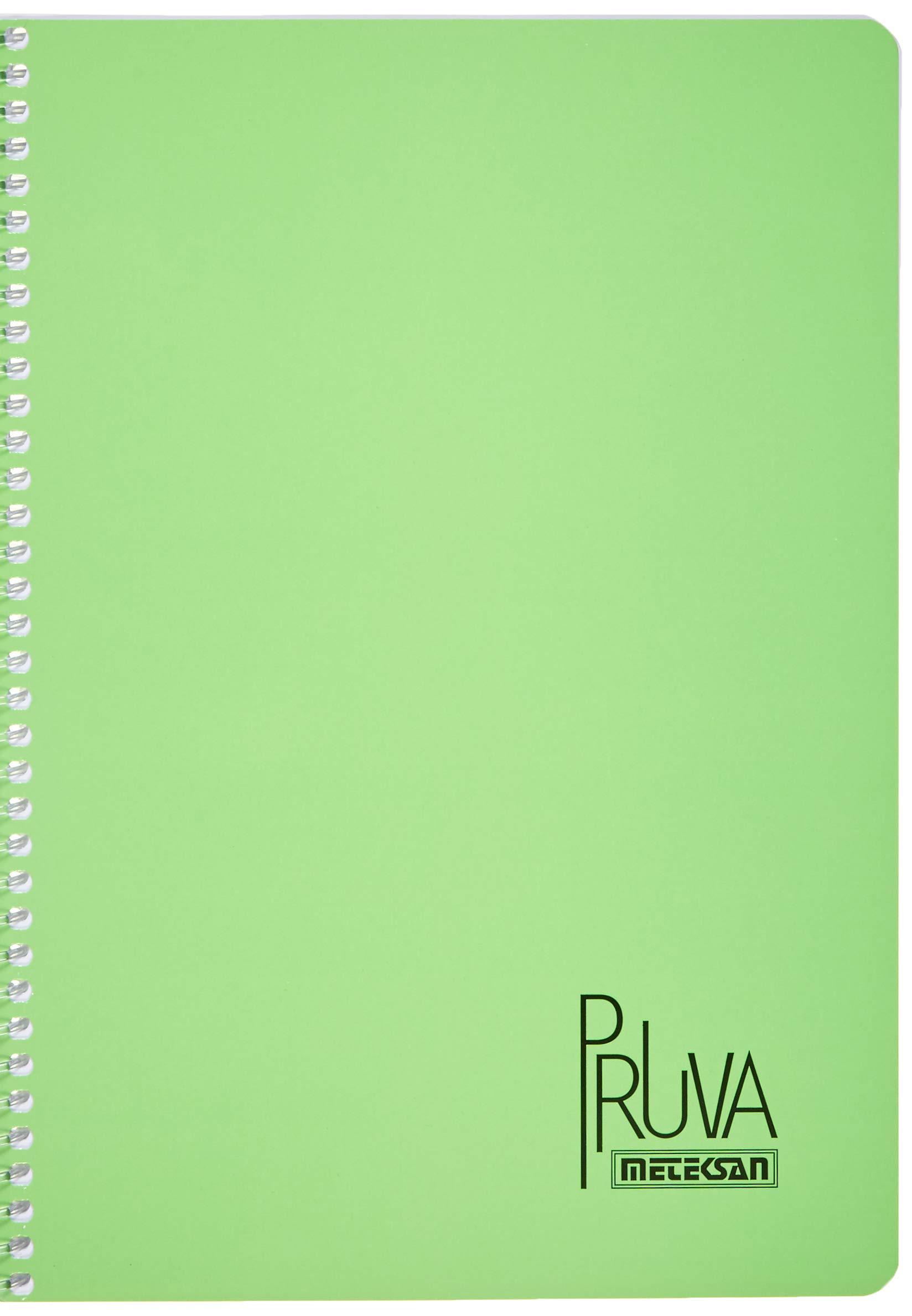 Meteksan Pruva A4 Pet Spiralli Karton Kapaklı Defter 144 Yaprak - Kareli - Yeşil