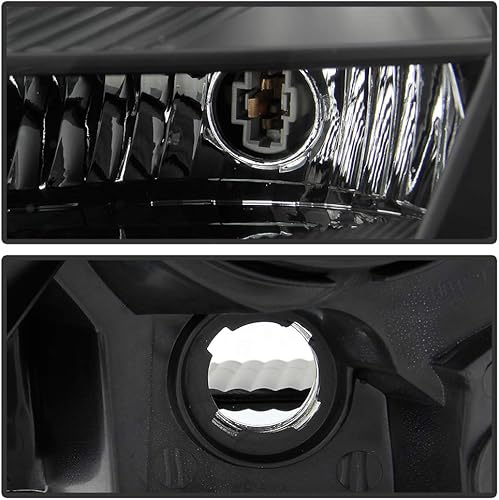 Miniatura 5 de Para Toyota Sienna 2004-2005 modelo halógeno modelo negro carcasa faros delanteros montaje reemplazo par, lado del conductor y pasajero