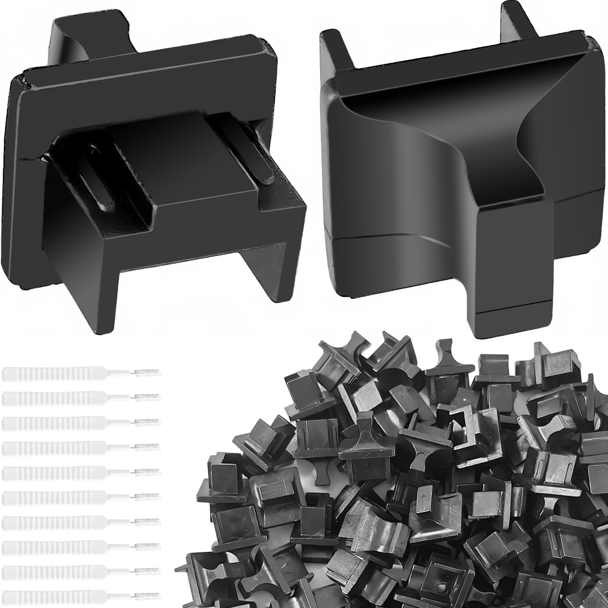 Ethernet Hub Dust Cover, RJ45 Anti-Dust Plugs Protector Stopper Cap for Female Port Blocker, Ethernet Port for Switch Router Media Converter, with 10 Cleaner, 100 PCS