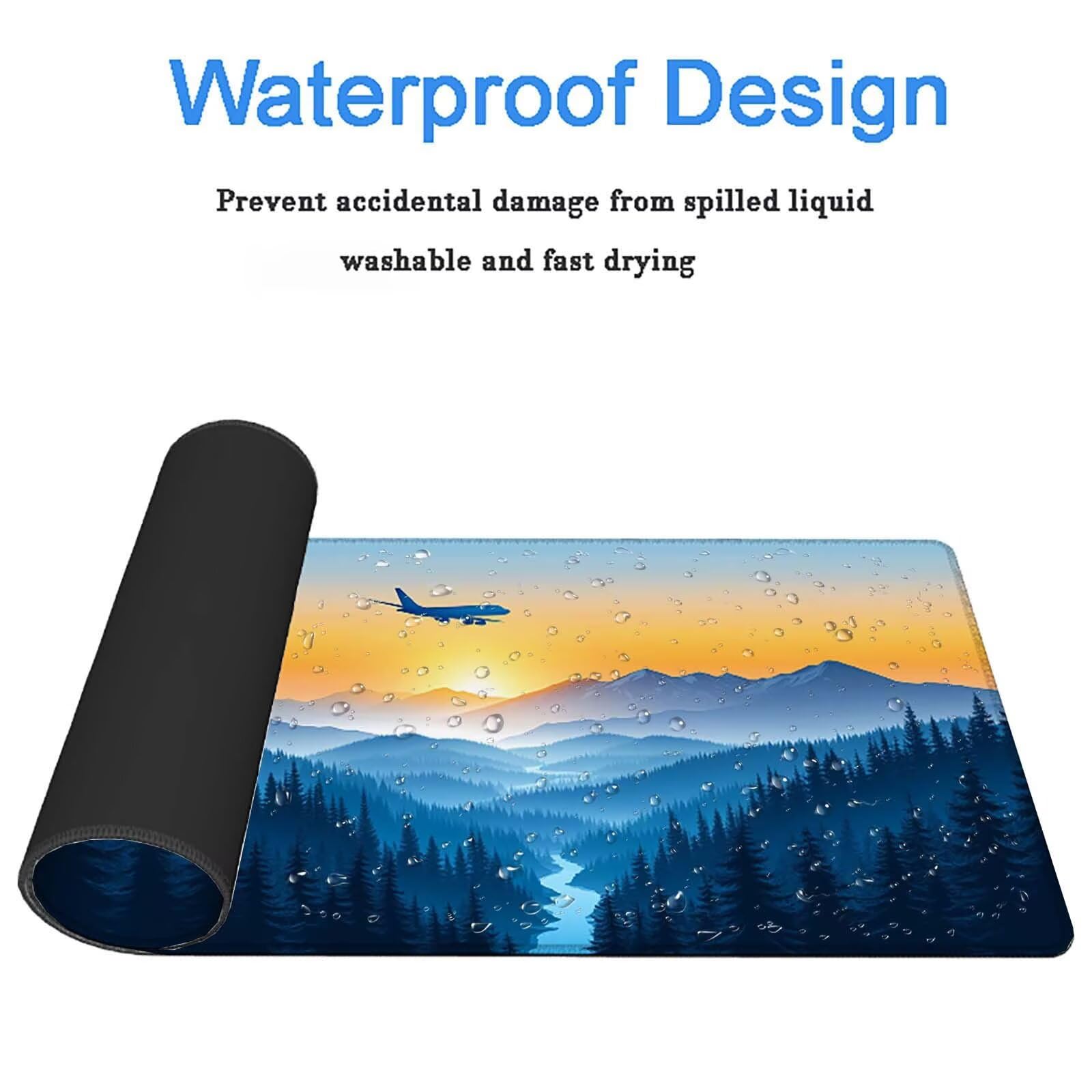 Tappetino Mouse Gaming, 1200x600mm Tappetino Mouse XXL arancione 0c0-129 | Mouse Pad Grande, Ottimizzato per i Sensori da Gioco, Migliora Precisione e Velocità, per Mac e PC, paesaggio