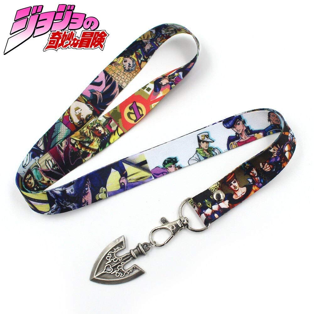 DEOLBA 05 Colors JoJos Bizzare Adventure Kujo Jotaro Phone Rope Strap Keychain Cords Lariat Clip Lanyards Costume Accossory