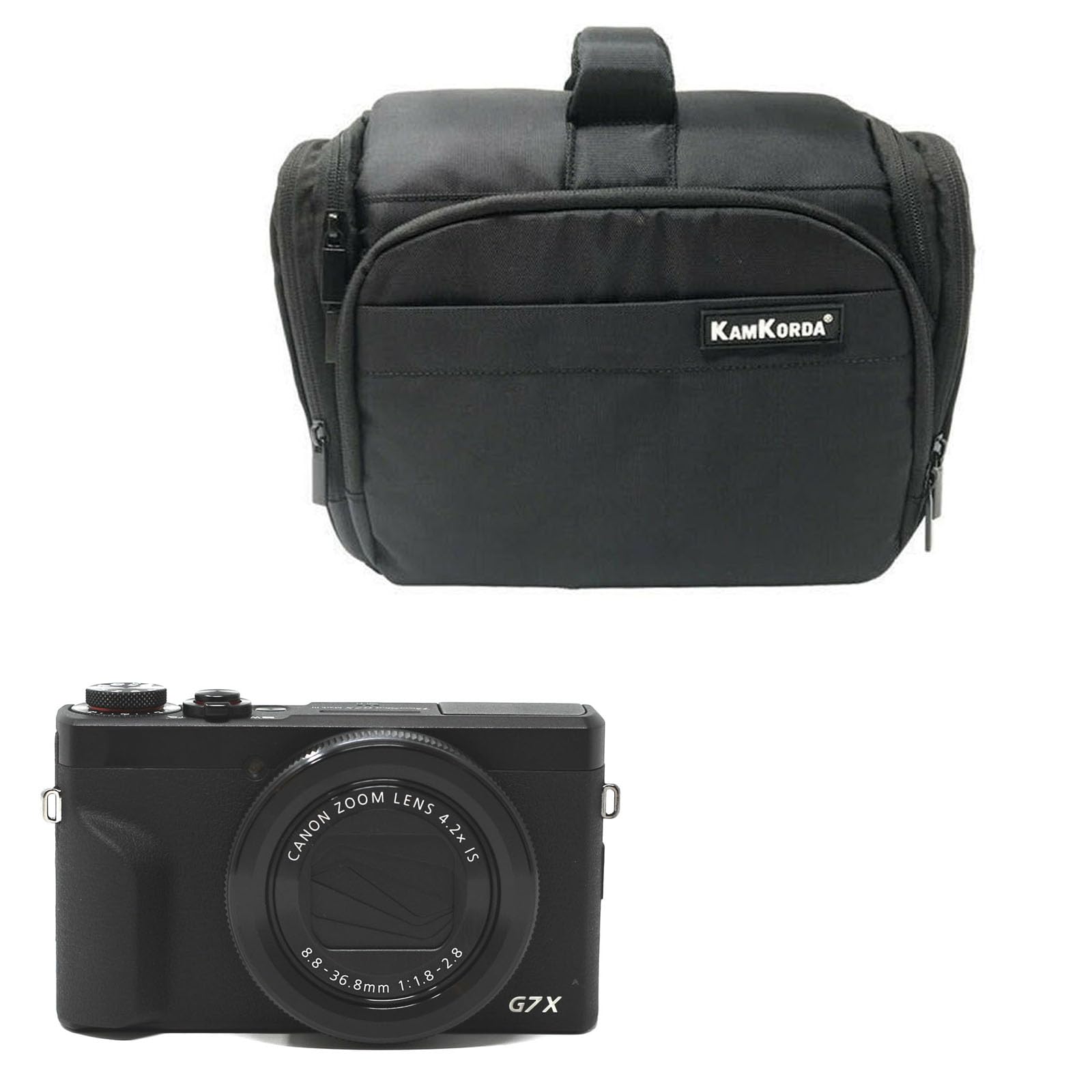 Kamkorda Black Camera Bag + G7 X Mark Iii Digital Compact Camera - 2 Year Warranty