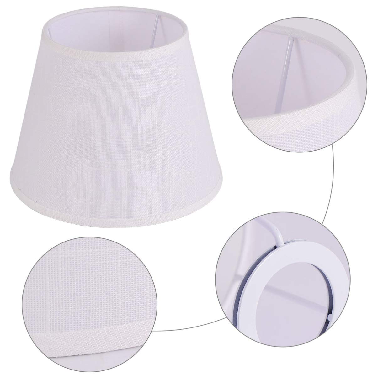 Abat-Jour en Lin Naturel Gros Abat-Jour Lamfabric Gros pour Lampe de Table Et Lampadaire