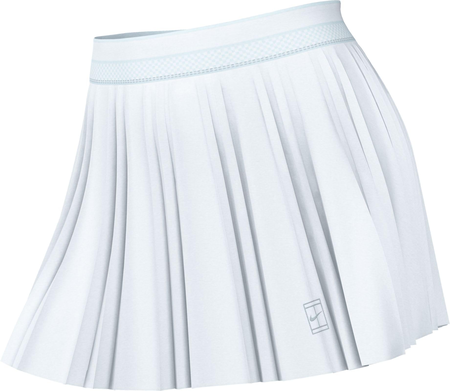 Nike Court Ace Advantage FZ6512-100 Falda Plisada de Tenis de Talle Alto (Mujer), Blanco/Blanco, FZ6512-100, S
