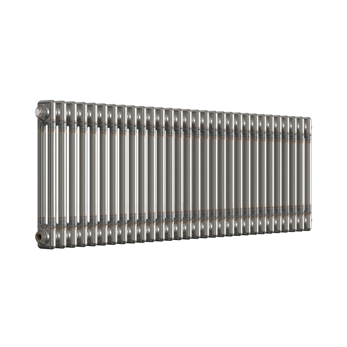 B&Q -  Bare Metal Lacquer Horizontal 2 Column Traditional Radiator 500mm (H) X 1370mm (W)