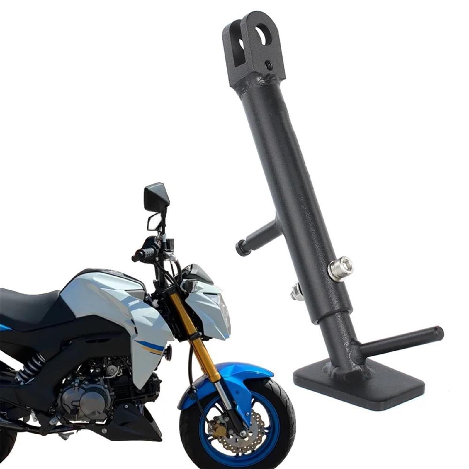 Rivestimenti Laterali Moto Regolabile Parcheggio Cremagliera Supporto del Piede Cavalletto Cavalletto Laterale per K&awasaki Z125 PRO KRT Z125 SE KSR110