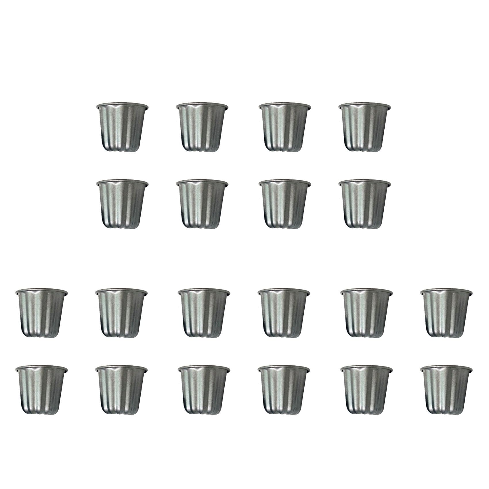 Moule Cannele, Moule Cannele Muffin, 20Pièces SéRies Moule Cannele AntiadhéSif Gris-Noir Canneles