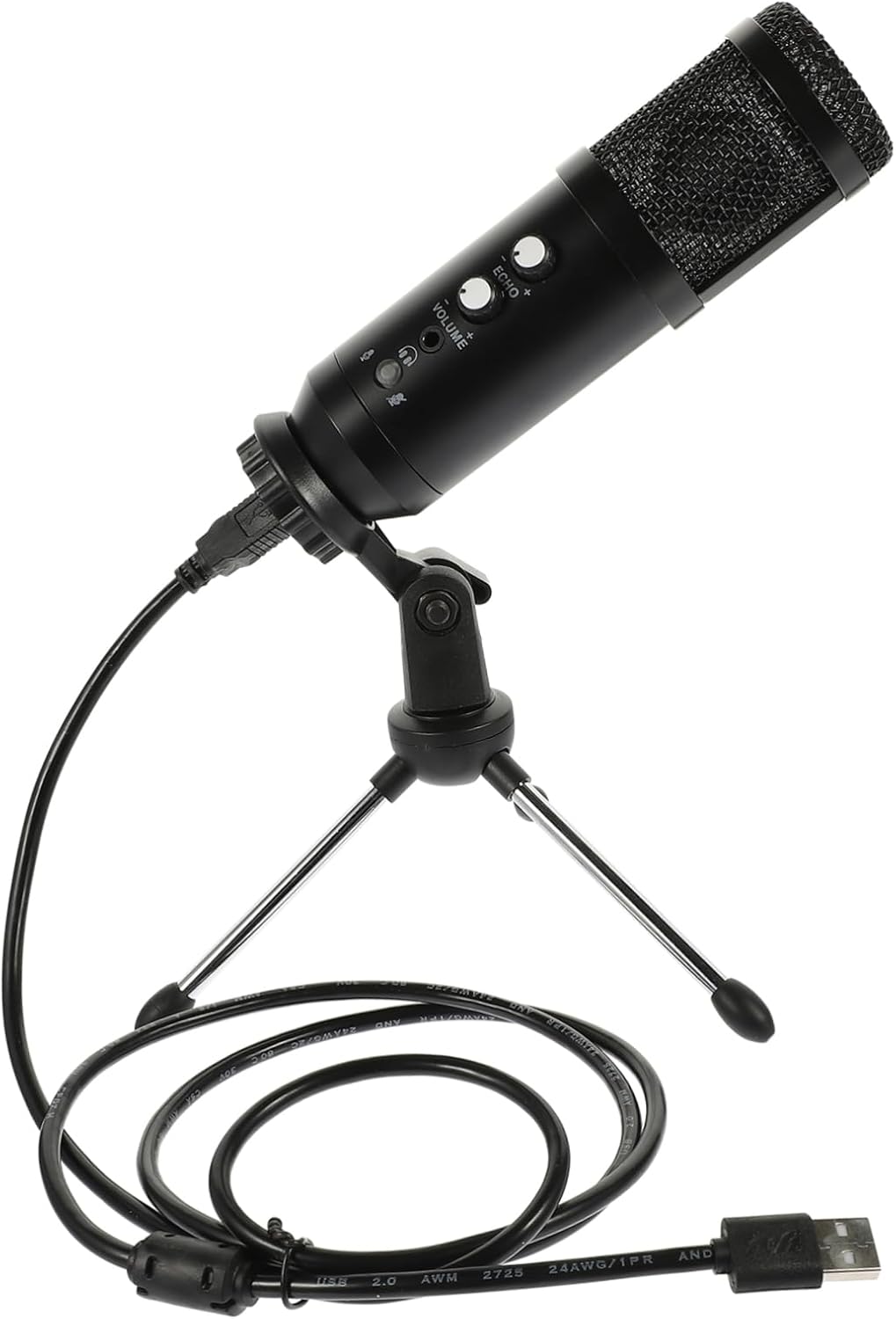 1set Condenser Microphone Set Laptop Mic XLR Cable for Conference Streaming Games
